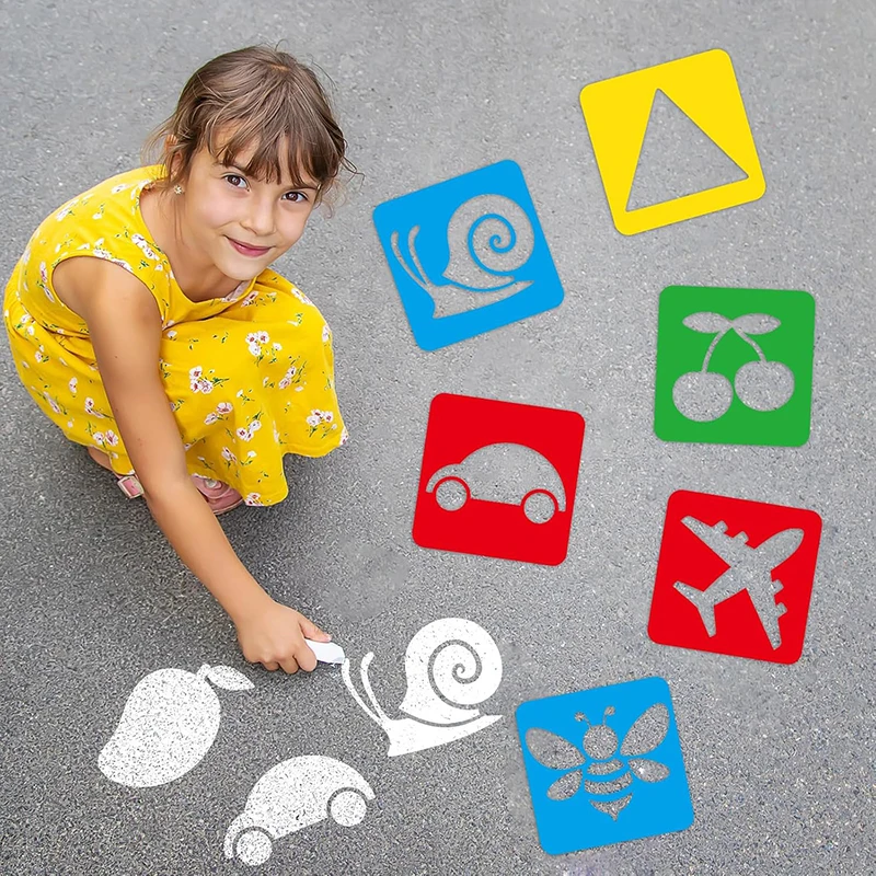 10/20pcs Painting Template Drawing Stencils DIY Cartoon Pattern Teaching Incentive Supplies Students Arts Crafts Material TMZ view 5