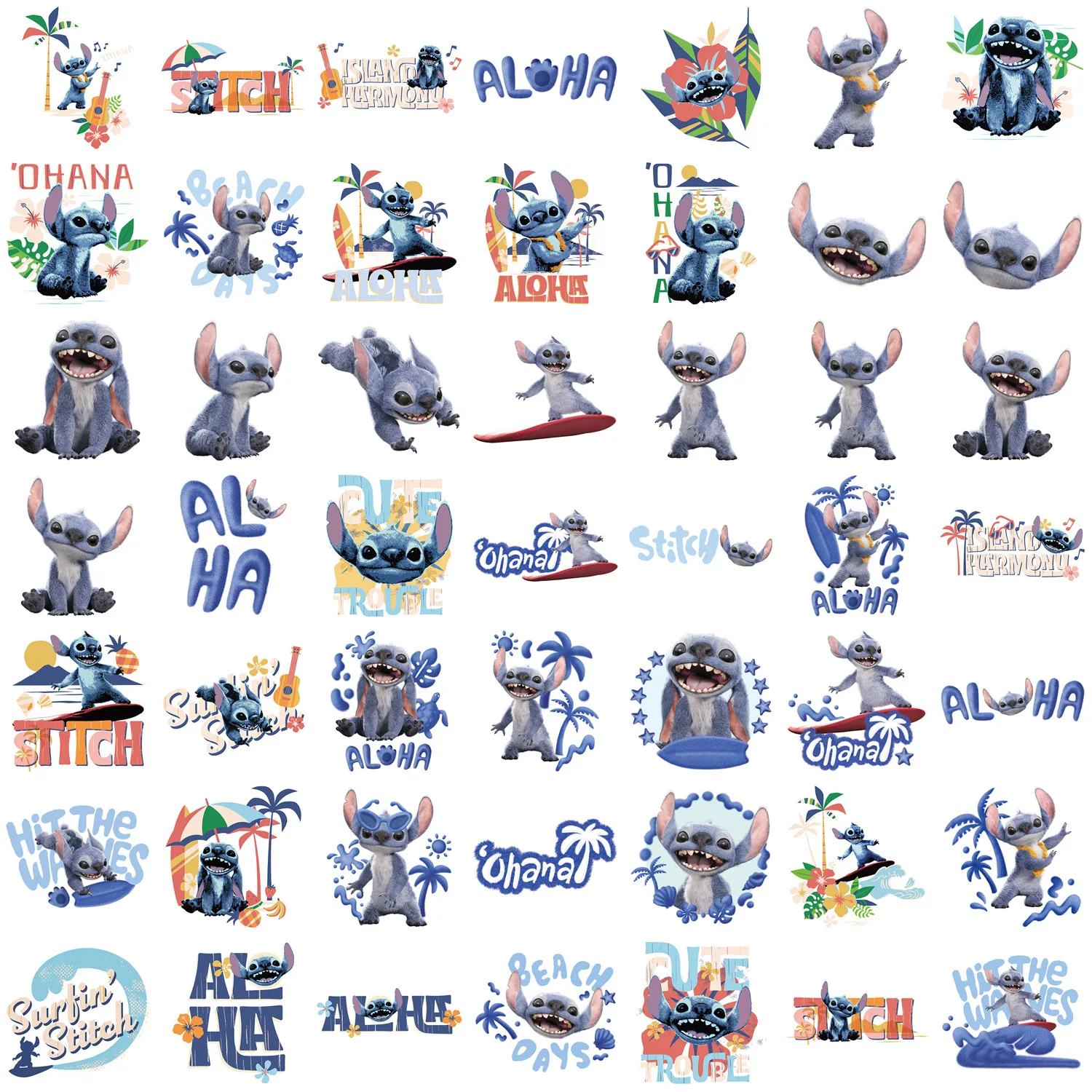 50 pezzi Anime Disney Stitch Lilo e Stitch adesivi The Avengers Skateboard Laptop Bagagli Cartoon adesivo impermeabile fai da te giocattolo per bambini