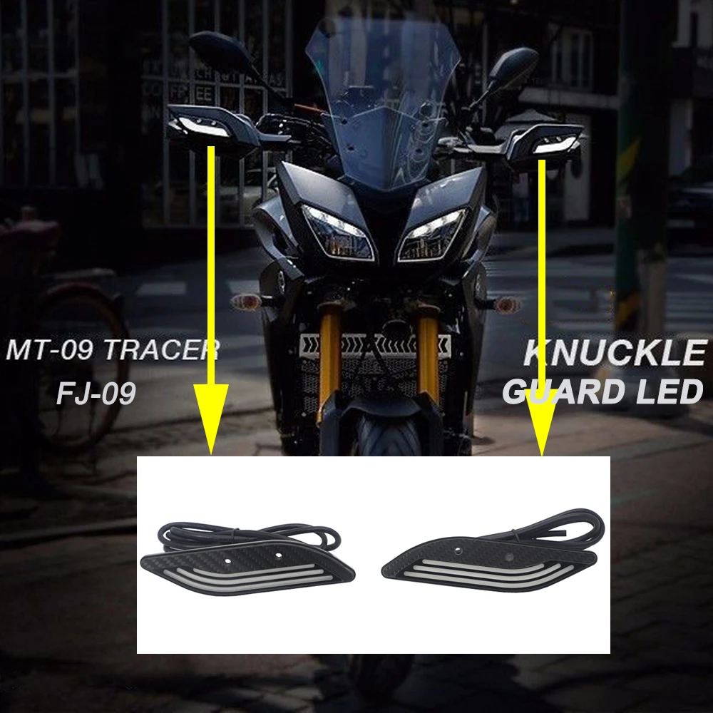 

Motorcycle Hand Shield LED Decorative Lights For YAMAHA MT09 TRACER FJ-09 MT-09 TRACER 2014 2015 2016 2017 Hand Lamps