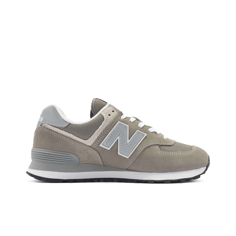 Original New Balance NB 574 Classic Vintage Mesh Fabric Faux Leather Casual Men\'s and Women\'s Running Shoes Deep Blue ML574EVG