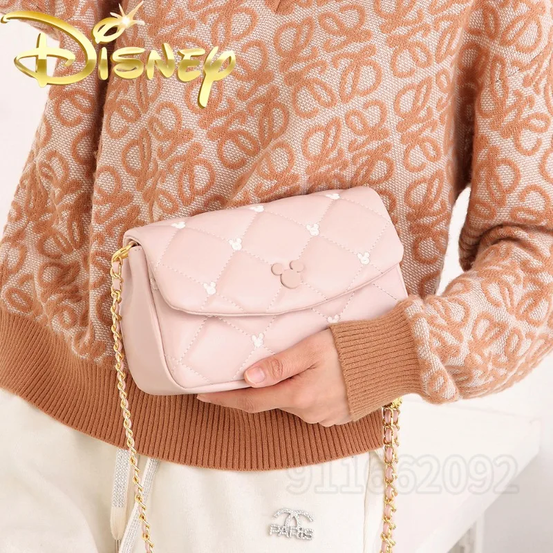 Disney Mickey New Women's Shoulder Bag Luxury Brand Original Fashion Women's Shoulder Messenger Bag Cartoon Mini Women's Bag