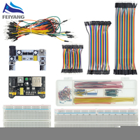 3.3V/5V MB-102 Breadboard Power Module+ 400 830 Points Solderless Prototype Bread board kit +65 Flexible Jumper wire
