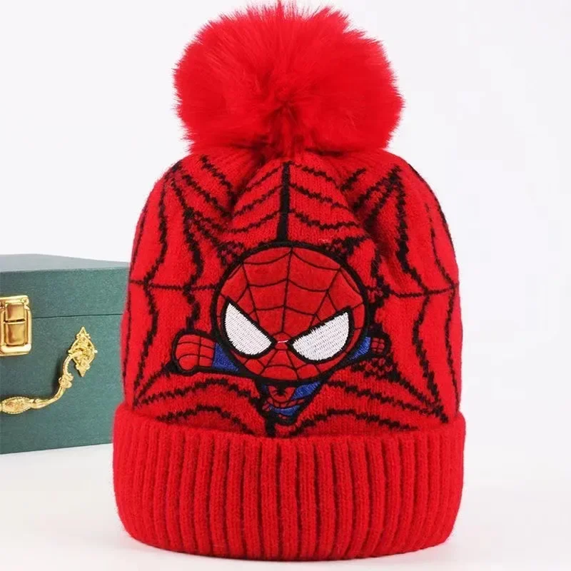 Marvel Spiderman Bucket Hat Badges Fashion Knitted Hat Panama  Children Hat Fisherman Baby Cap Casual Bob Bucket Caps Gift