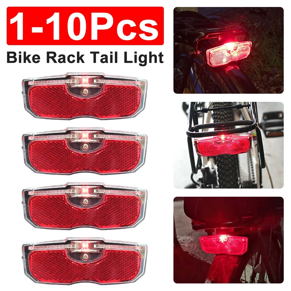 Waterproof LED MTB Bike Rack Tail Light Bicycle Rear Seat Reflective Taillight Night Ridding Safety Warning Reflector Accessory