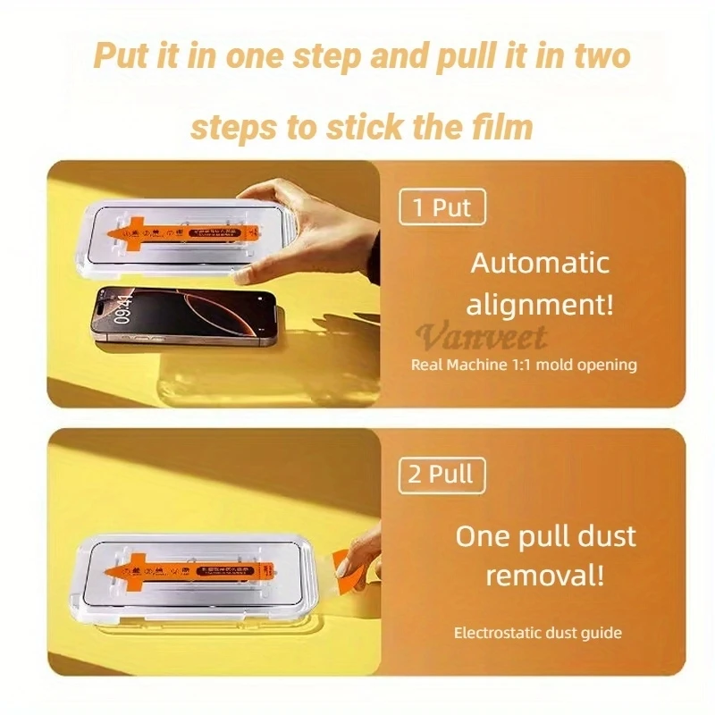 3 Piezas Recubrimiento Oleofóbico HD y Protector de Privacidad para iPhone 17 Pro Max Air 17Pro 16 15 14 13 Auto-Alineación Película Sin Polvo 6