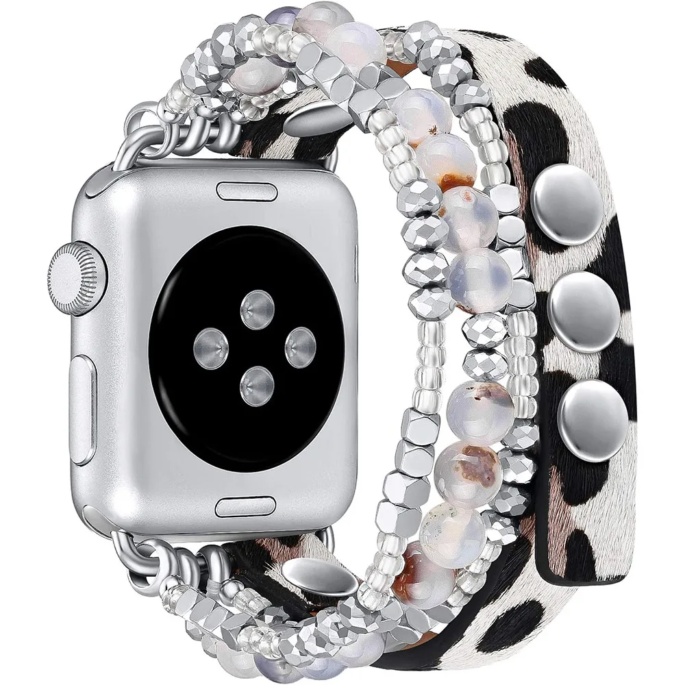 หนัง + สายเครื่องประดับสำหรับสายคาด Apple Watch อัลตร้า/2 49มม. 10 9 8 7 46มม. 45มม. 41มม. 44มม. 40มม. 42มม. สายรัด iWatch 6 5 4 se/ 2