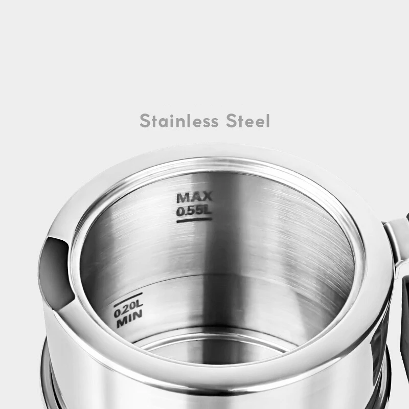 غلاية كهربائية قابلة للتبديل قابلة للطي ، وعاء سفر محمول ، فولاذ مقاوم للصدأ ، درجة حرارة قابلة للتعديل ، من من من من من من من من نوع V ،