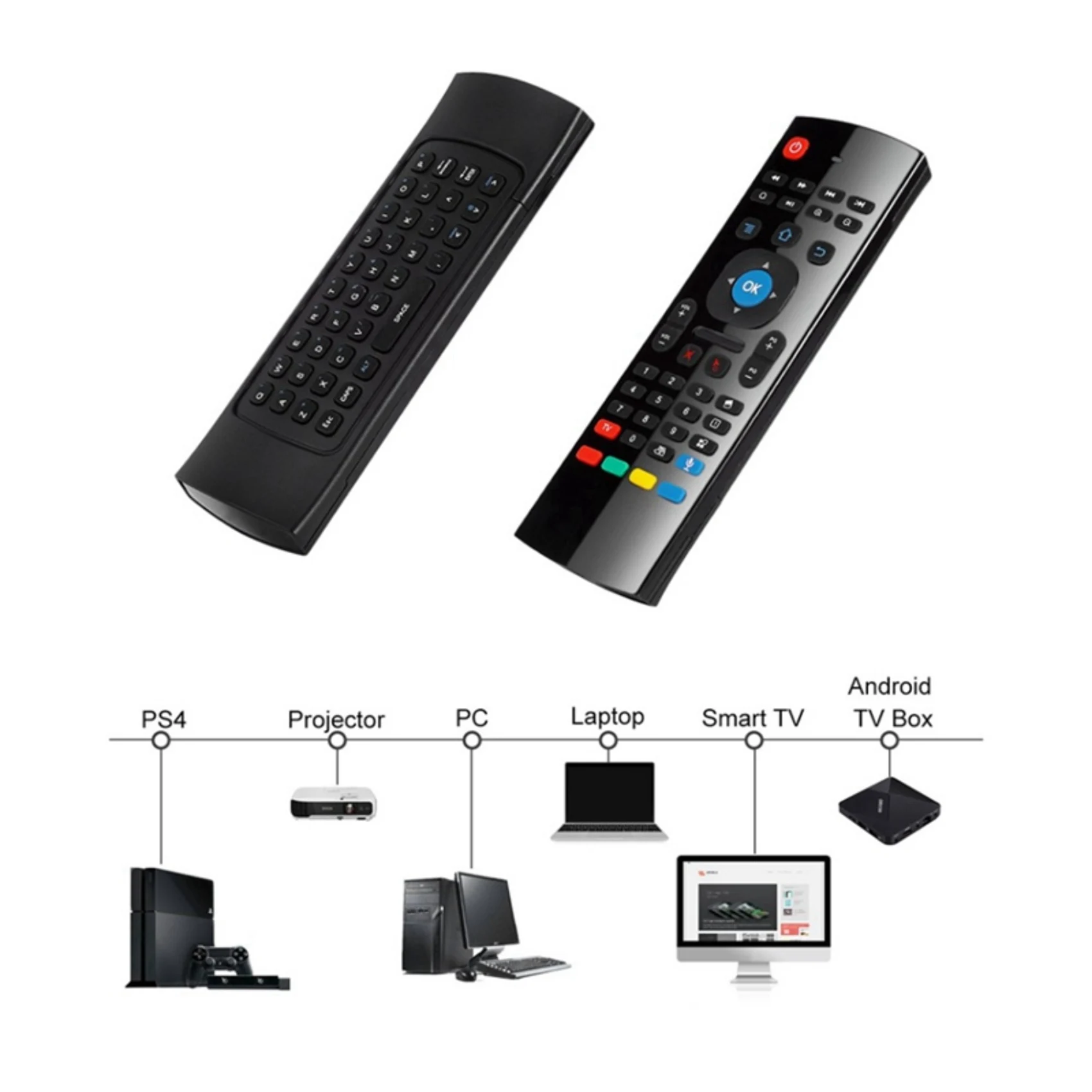 T82C Diskon Besar-2X MX3 Fly Air Mouse Suara Pintar Remote Control 2.4G Keyboard Nirkabel untuk TV Box Android Mecool H96 Max X96 Mini