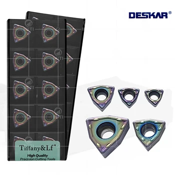 DESKAR CNC 선반 밀링 커터 터닝 도구, 경화 강철 인서트, 100% 오리지널 WCMX030208 040208 WCMT050308 06T308-SF TF618