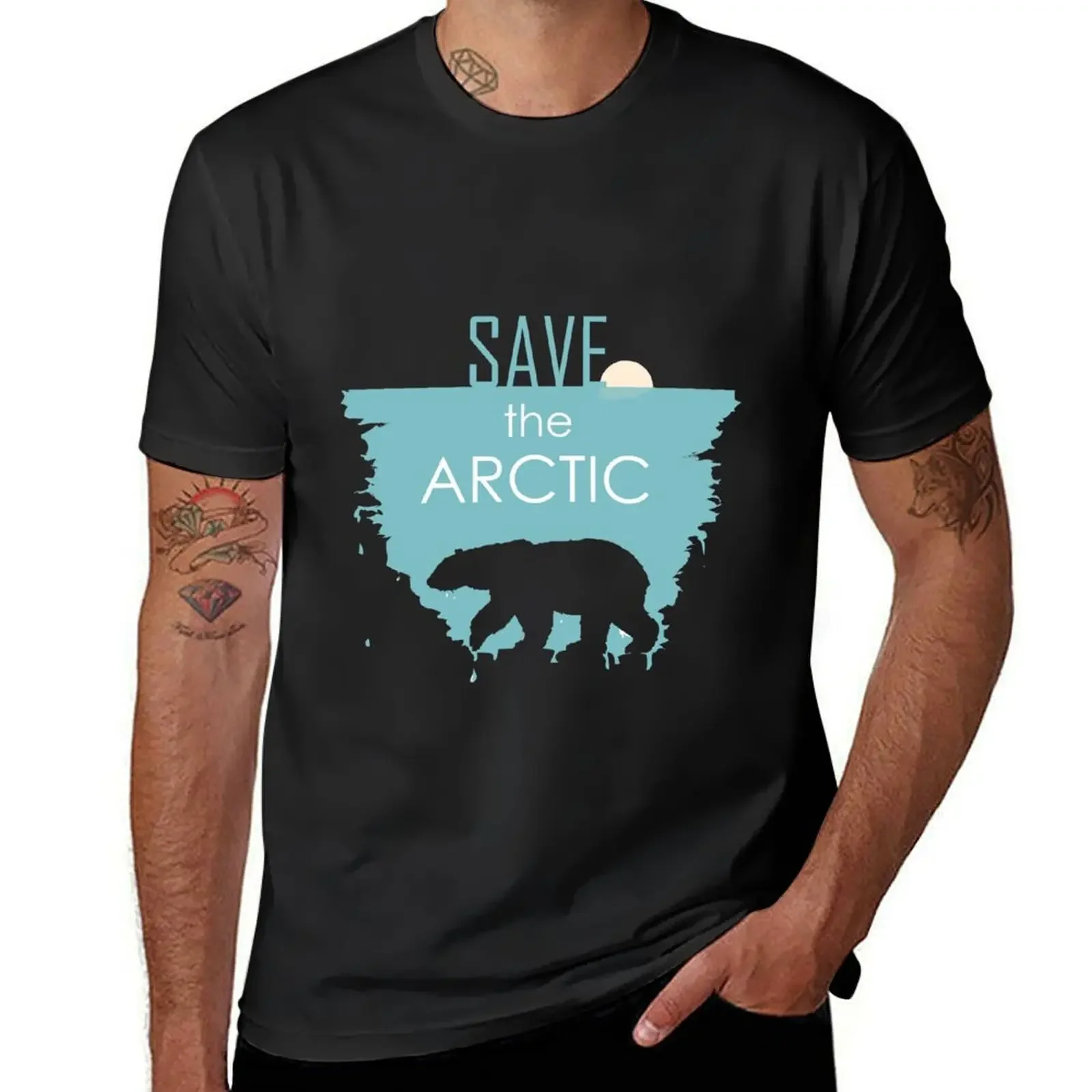 save the Arctic T-Shirt summer top new edition mens cotton t shirts