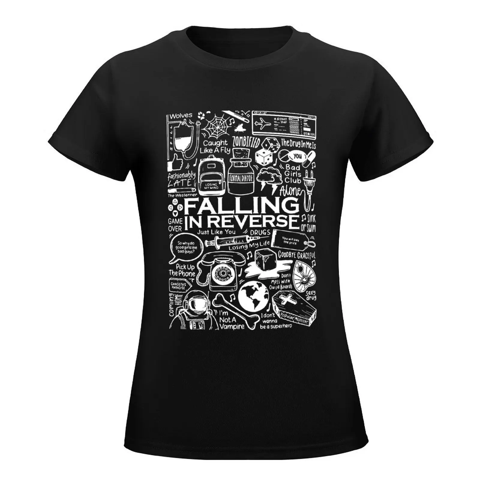 Falling in Reverse T-Shirt tops hippie clothes funnys quick drying t-shirt dress for Women graphic