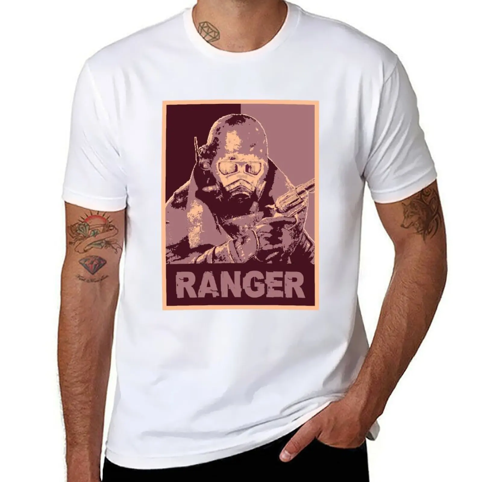 Camiseta NCR Veteran Ranger, camisetas de algodón 100%, camisetas de algodón, camiseta de alta calidad