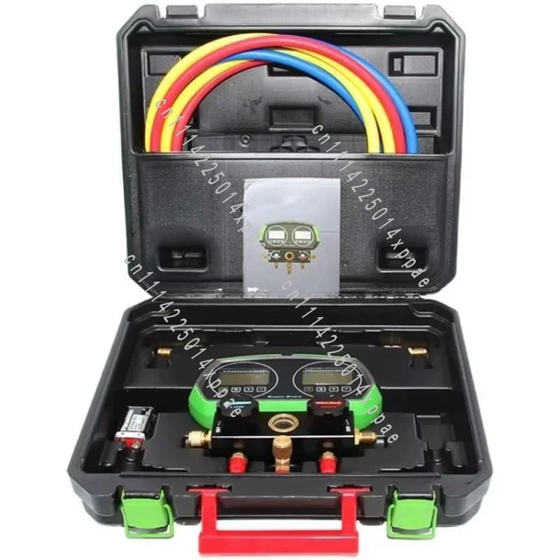 Double Pressure Gauge Car Air Conditioning Leak Detection ST-B268D Electronic Fluoride Gauge Display Manifold Tester Refrigerant