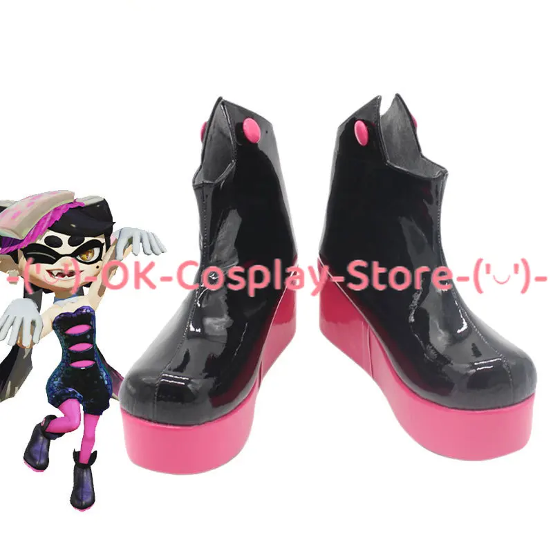 

Final Splatfest Inkling Squid Callie Cosplay Shoes Anime Cosplay Prop PU Leather Shoes Halloween Carnival Boots Custom Made