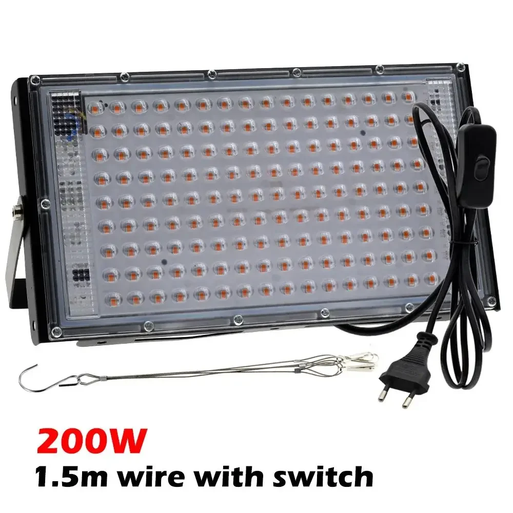 NONE Volle Spektrum Pflanze Lampe Led Licht Indoor Anbau 50W 100W 200W 300W Led Wachsen Hydrokultur licht Phyto Veg Blume Phytolamp 4