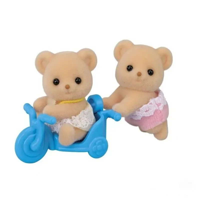 Casa Sylvanian Families Blind Keychain Aceessories Figures Original Bear Twins Kids Toys Girl Gift Sets Children's Kitchens Girl