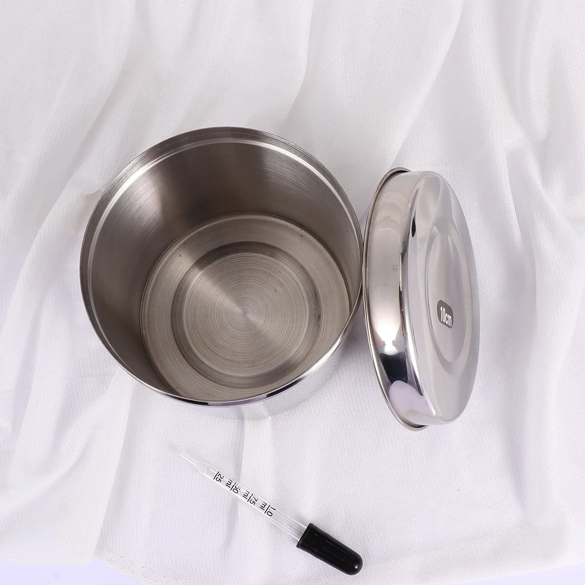 

Стерилизационная банка из нержавеющей стали 10 см, термостойкий контейнер для ватных шариков, органайзер для салонов красоты, клиник, маникюрных принадлежностей