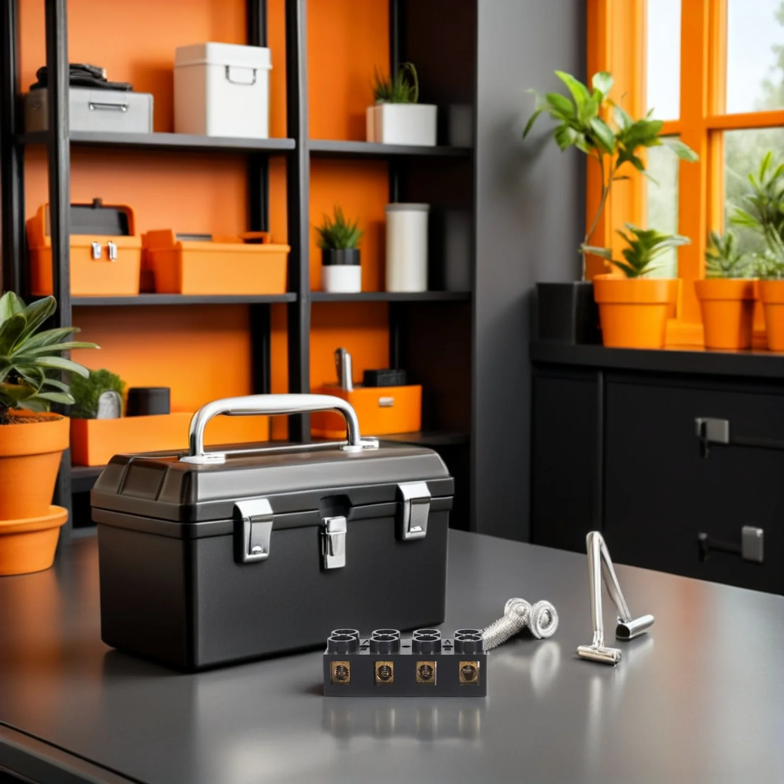 

4 Position Terminal Block Screw Connector Dual Row Electrical Barrier Strip High Current Ground Circuit Block for Wiring