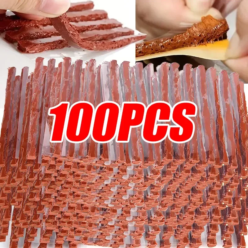 

5/100pcs Tubeless Tire Repair Strips Car Motorcycle Bike Tyre Puncture Repairing Plug Seal Tools Rubber Strip Tires Repair Tool