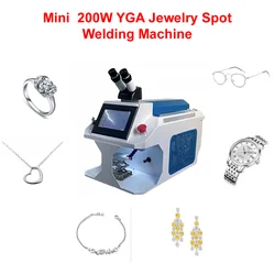 Saldatrice a punti per gioielli Micro saldatura laser LY Mini YAG Laser 200W Controllo touch screen per anello a catena in oro argento