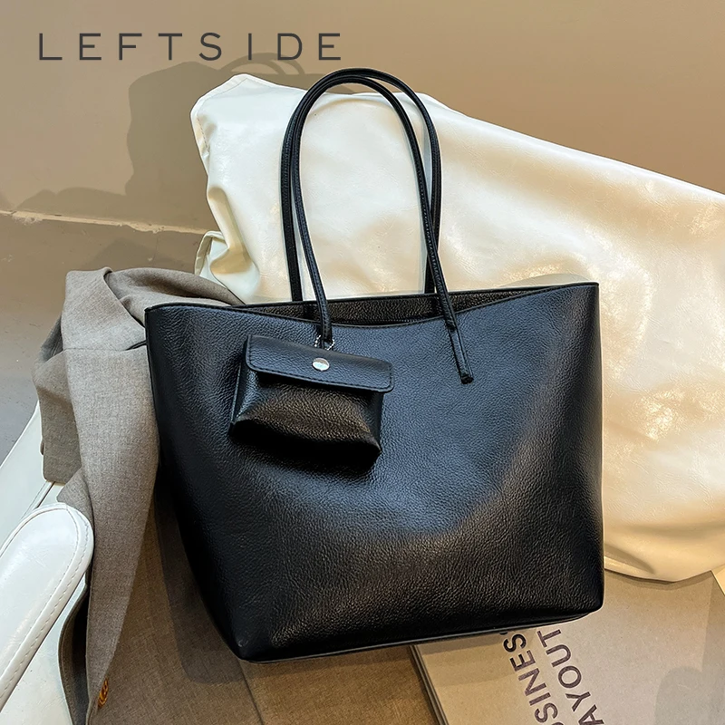 

Левая сторона, маленькая большая сумка из искусственной кожи для женщин, сумки на плечо, 2022, дизайнерские роскошные брендовые однотонные простые сумки и кошельки