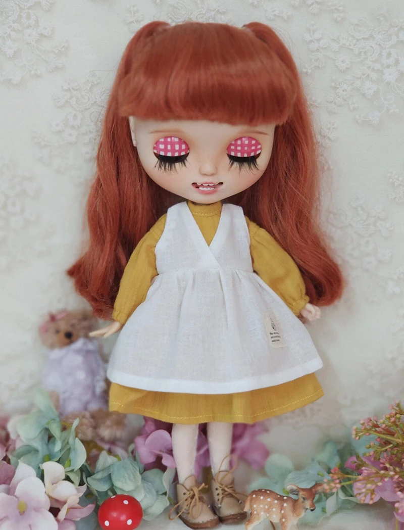 Blyth Doll Skirt Barbies Dress Doll Blyth Doll Student Clothes Shirt Denim skirt For Ymy Licca Azones Ob24 Ob27 Fr Doll