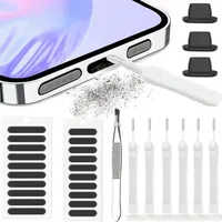 Universal Mobile Phone Speaker Dust Mesh Sticker for IPhone 16/15/14/13 Pro Max Samsung Huawei Phone Port Protector Cleaning Kit