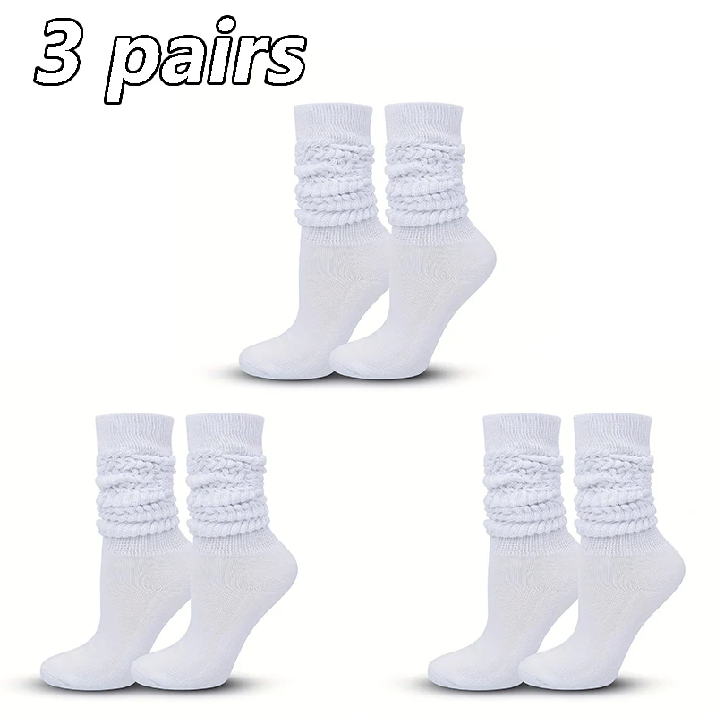 3 Pairs Pleated Mid Length Socks Women\'s Fashion Lolita Bubble Socks Comfort Non Pilling Autumn Versatile Girl Elephant Socks