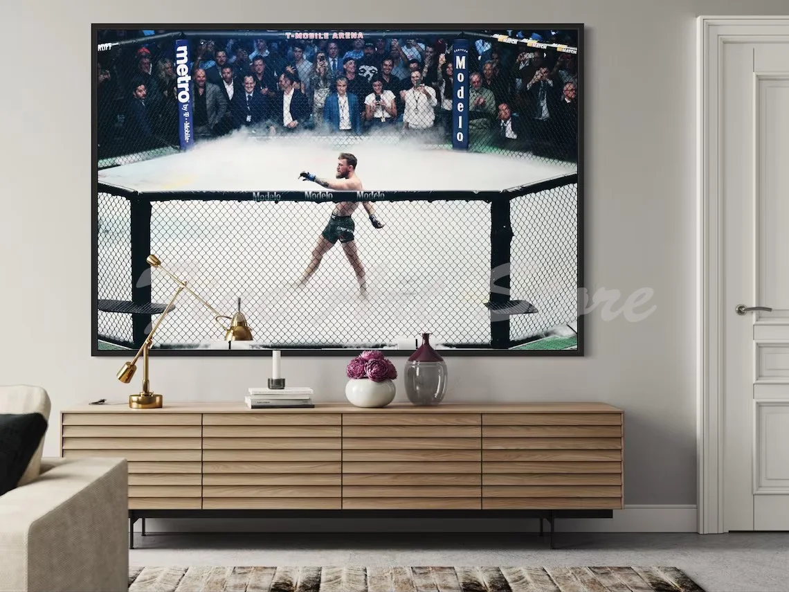 بوكسر بطل كونور ماكجريجور من القماش صور فنية جدارية لألعاب كمال الأجسام واللياقة البدنية والرياضة للرجال صور لغرف الصالة الرياضية في المنزل #5