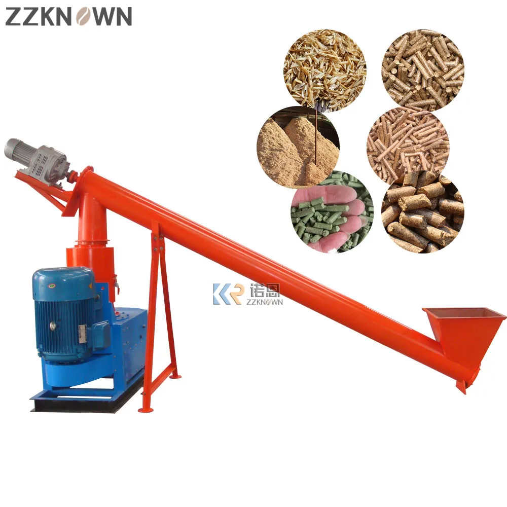 350 kg/h Kapazität Sägemehl Biomasse Stroh Flache Matrize Kleine Sägemehl Pellet Futter Verarbeitung Maschine Flache Matrize Holz Pellet Mühle