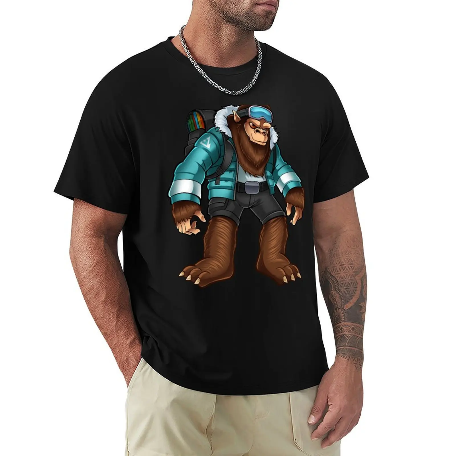 Share Winter: Sasquatch T-Shirt Holiday Simple Tee Shirt