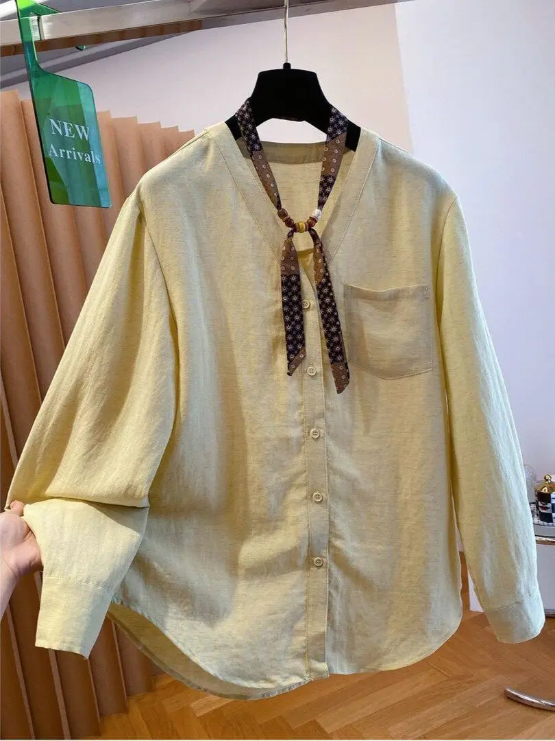 Camisa de Verão Plus Size 300 Libras Manga Longa Solta com Decote V Tie Dye Proteção Solar Estilo Casual Roupa Masculina e Fe...