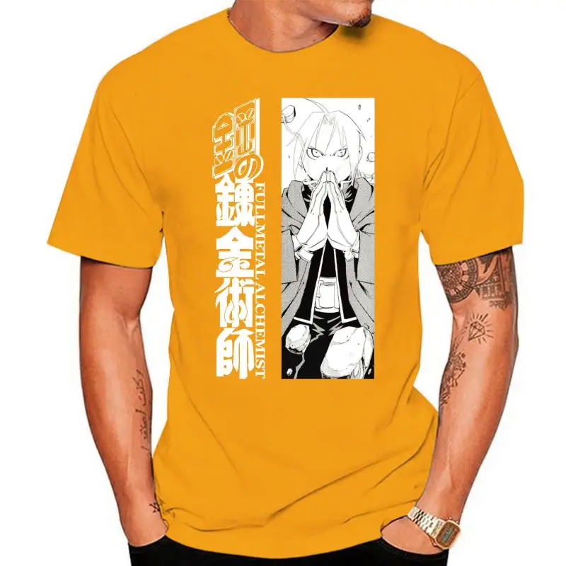 2022 Fashion New Full Metal Alchemist Ed Ward Anime Manga Black Men'S T Shirt Sizes S To 3Xl Tee