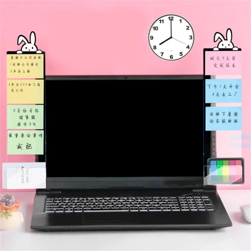 Monitor Memo Board Top Mount Monitor Sticky Note Holder Message Panel Computer Monitor Message Board Screen Memo Board