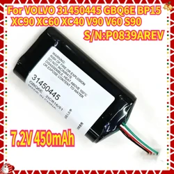 8V450mAh 3.24Wh New For VOLVO 31450445 GBQ6E BP15 Volvo XC90 XC60 XC40 V90 V60 S90 Replacement VCM Gateway S/N:P0839AREV