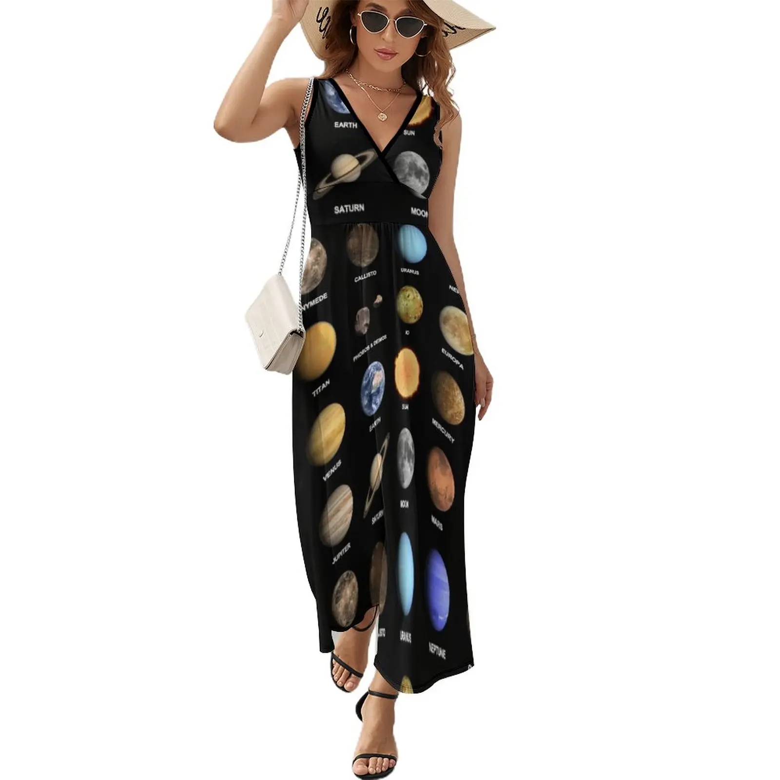 

Solar System Planets Sleeveless Dress evening dress women Dress for girls beach outfits for women