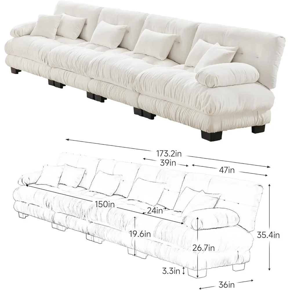 Modular combination sofa, 173.2 