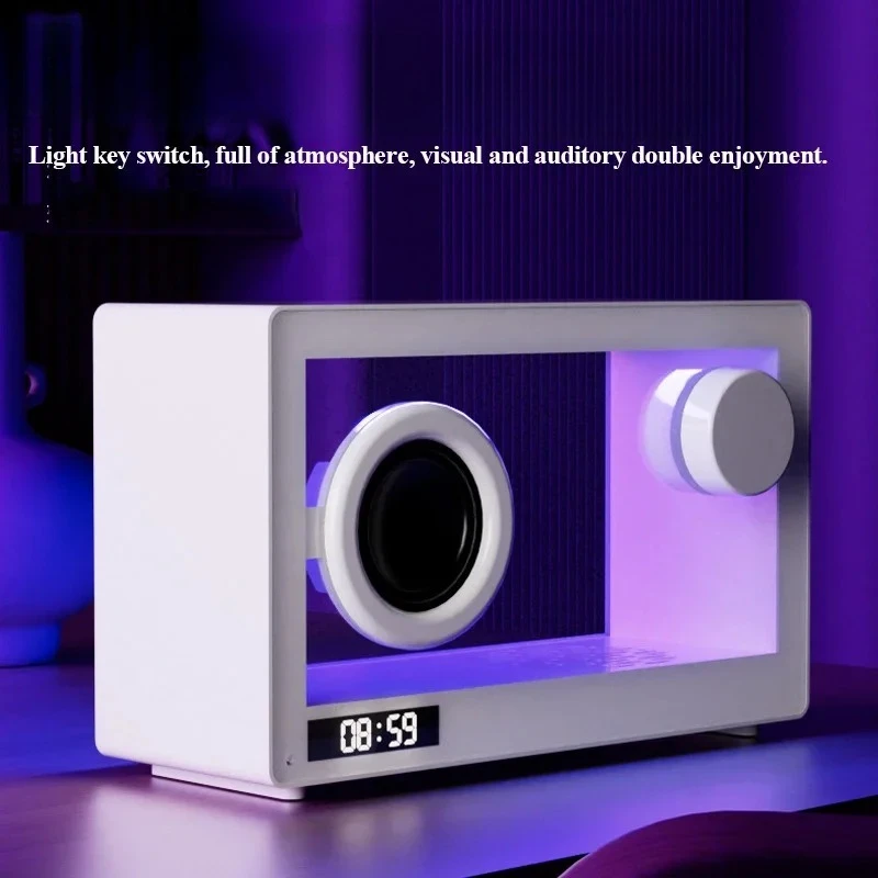 

НОВЫЙ портативный будильник, Bluetooth-динамик, прозрачный винтажный беспроводной красочный атмосферный светильник с поддержкой микрофона, TF Card Play