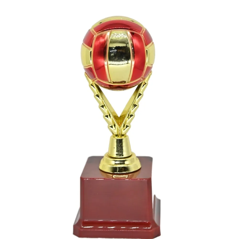 Premio de fútbol de varios tamaños de alta calidad, recuerdo de voleibol de plástico de Color dorado, medallas para niñas, suministro de recompensa, premio para niños