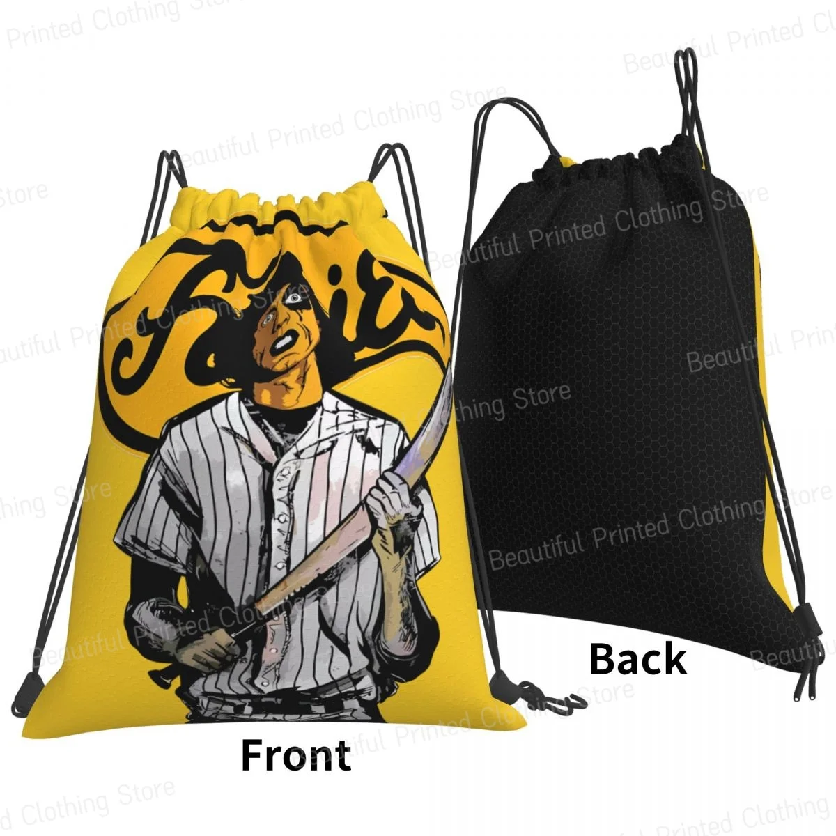 Warriors Baseball Furies Drawstring Bags Yoga Backpacks Portable Water Resistant