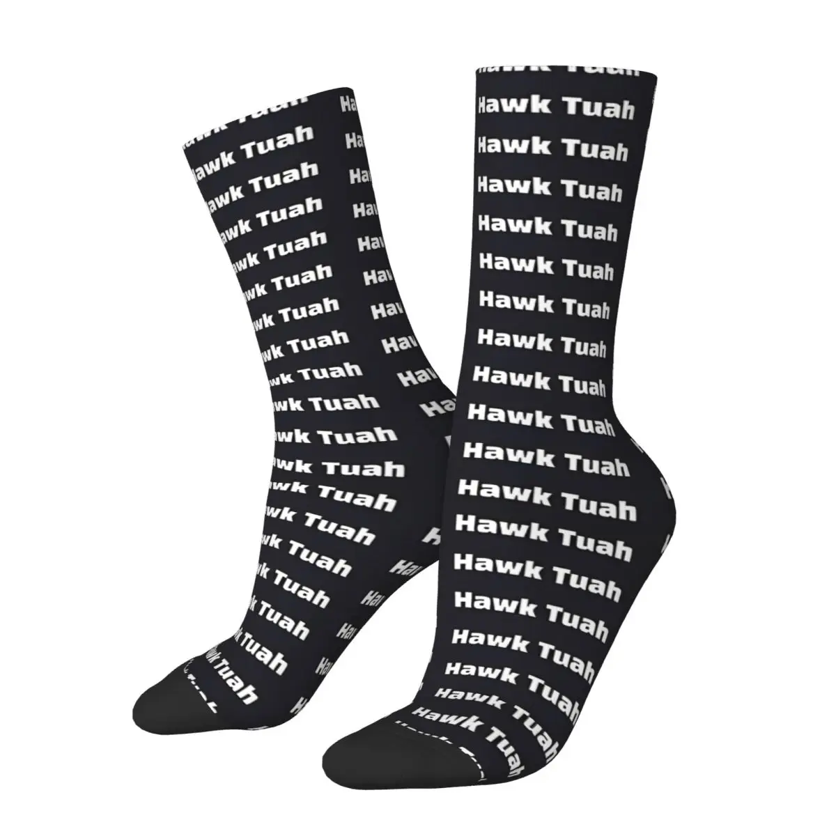 Hawk Tuah Meme Viral 2024 Socks Autumn Stockings Elegant Unisex Men Soft Socks Graphic Running Anti Skid Socks