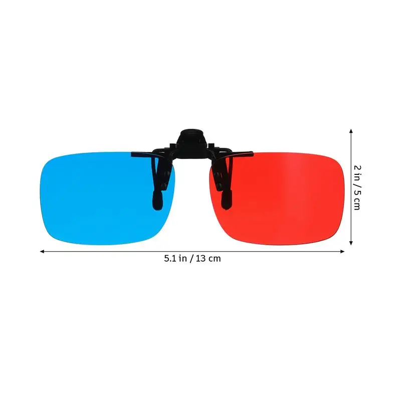 Scratch Resistant Red Blue Glasses Hanging Frame 3D Glasses Myopia Special Stereo Clip Without Glass Frame For 3D Movies