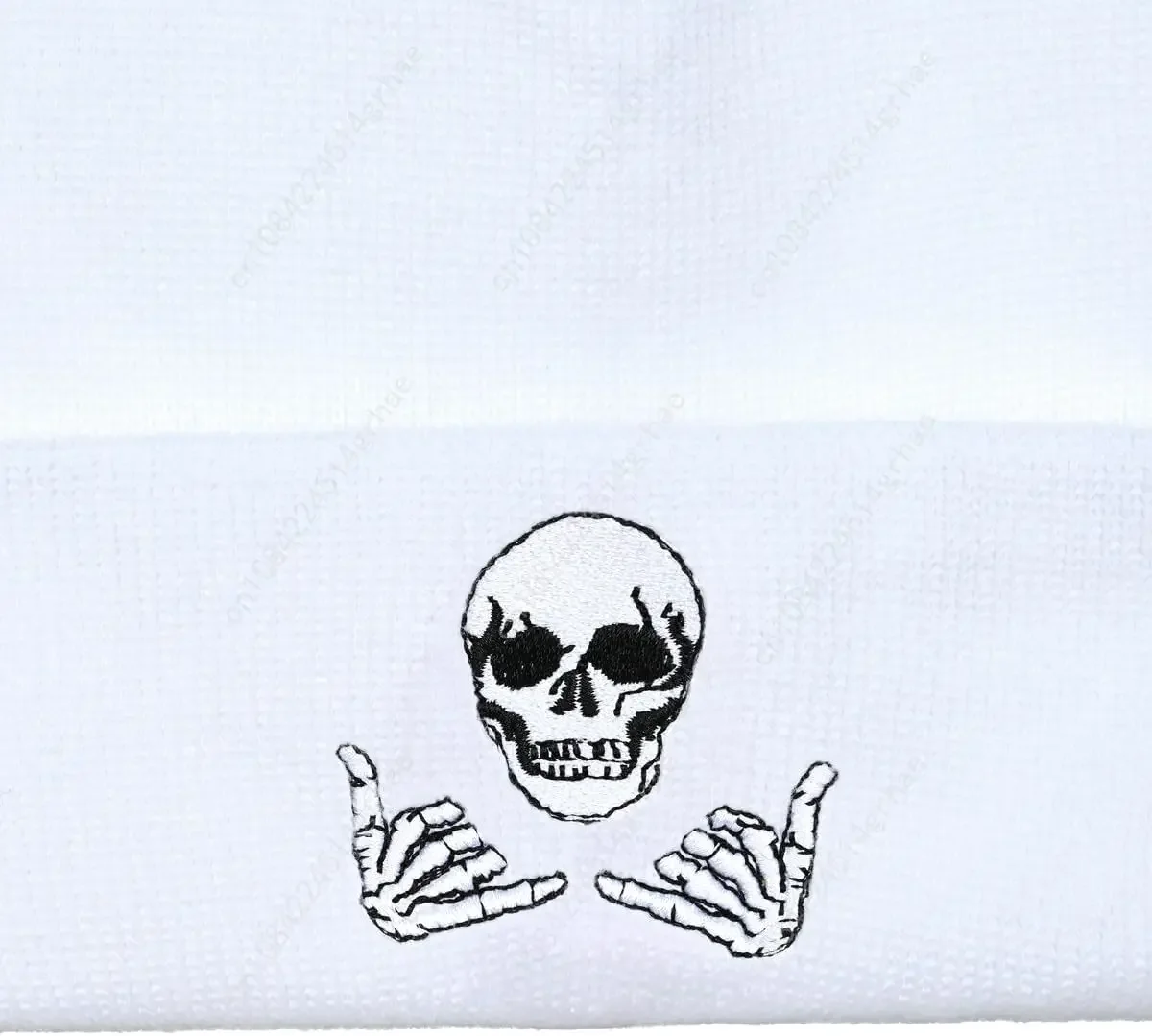 Embroidered Beanie for Men Women Stretch Knited Winter Hat Warm Cuffed Skeleton Hat Skull Cap