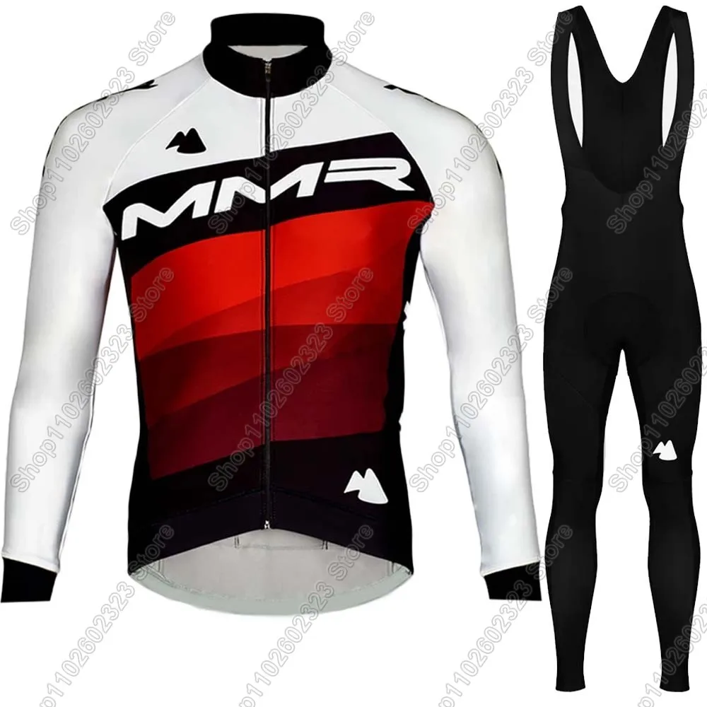 

MMR 2025 Team Cycling Jersey Set Clothing Suit Mens Summer Winter Long Sleeve MTB Bike Road Pants Bib Ropa Ciclismo