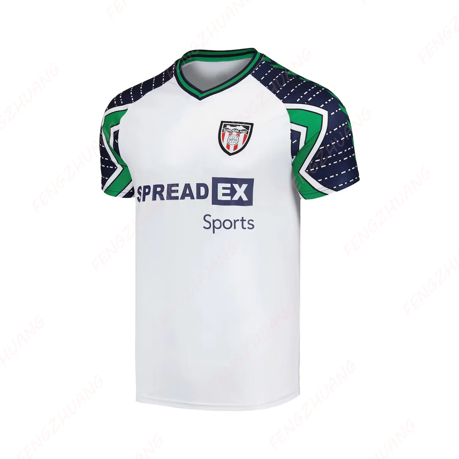 Das neueste Sunderland 24/25 Hummel Away Kit Man Outdoor Quick Dry Fußballtrikot Sommer Classic Casual Loose Exercise Jersey T-Shirt