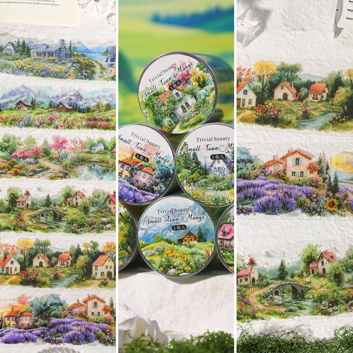 1 Roll Wild-Themed Adhesive Decorative Labels Ideal for Creative Journaling Scrapbooking Handmade Projects Lightweight PET Film