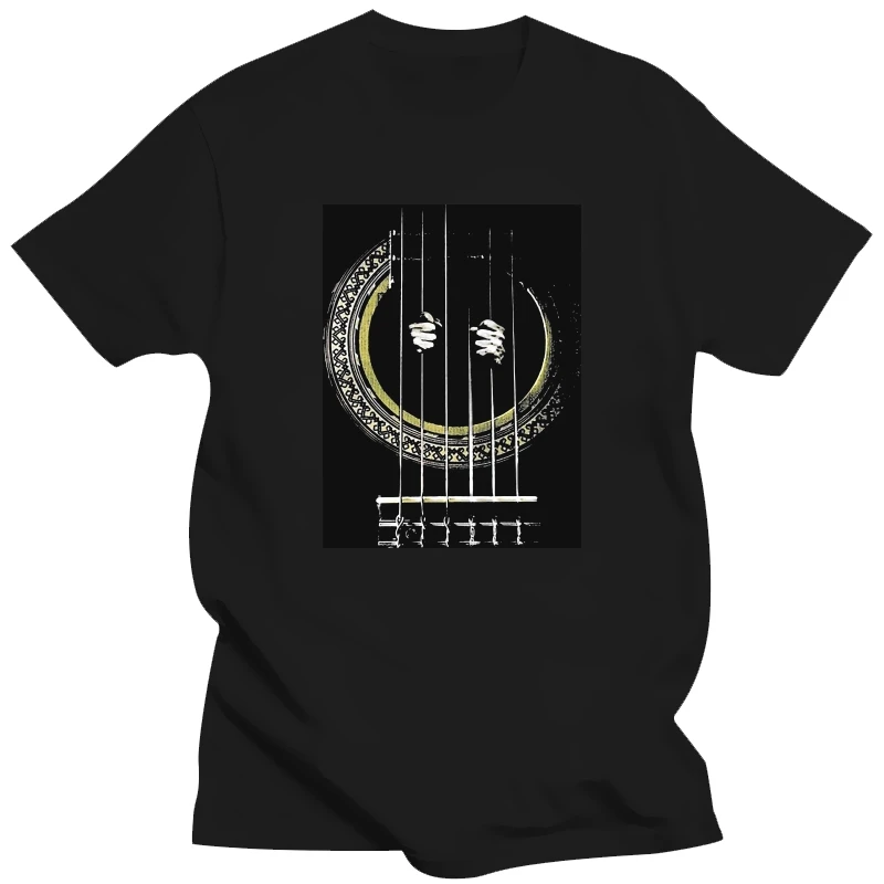 

Vintage Guitar Prisoner T-Shirts For Men Crew Neck Cotton T Shirt Rock Music Classic Short Sleeve Tee Shirt New Arrival Clothes