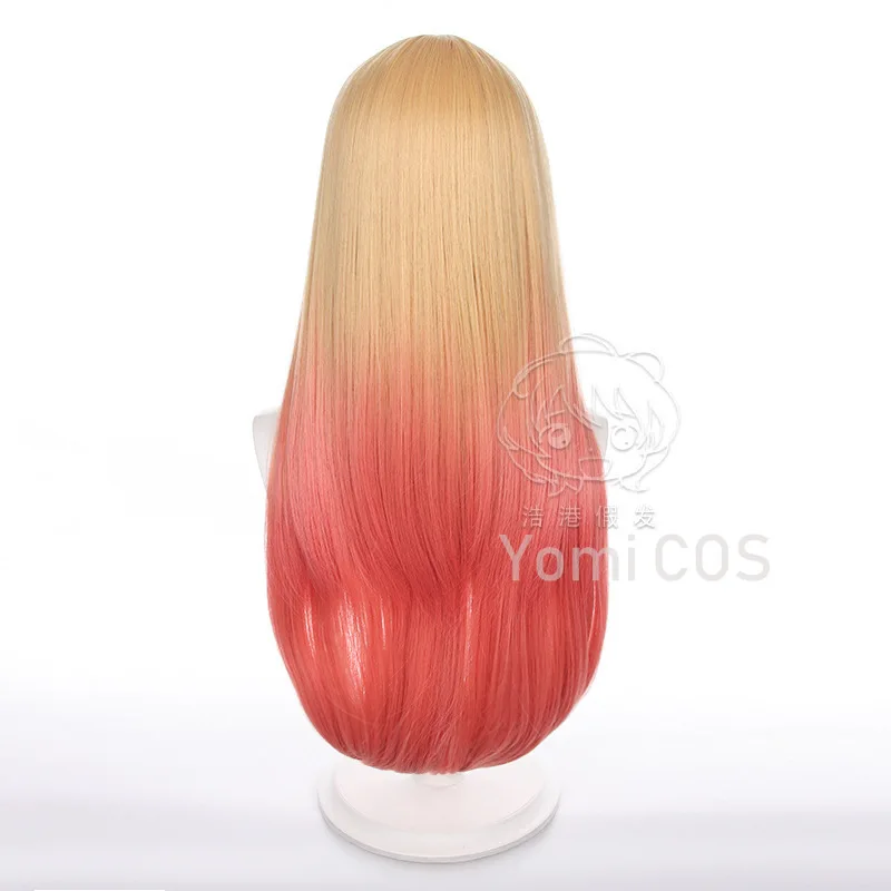 Gradient Anime My Dress Darling Marin Kitagawa Cosplay Wig Yellow Pink Long Straight Hair Kawaii Cute Halloween Carnival