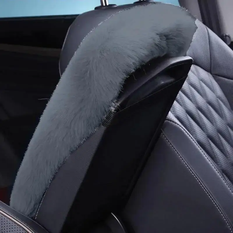 Car Armrest Box Cushion Imitation Rabbit Plush Car Box Arm Cushion Universal Car Interior Decoration