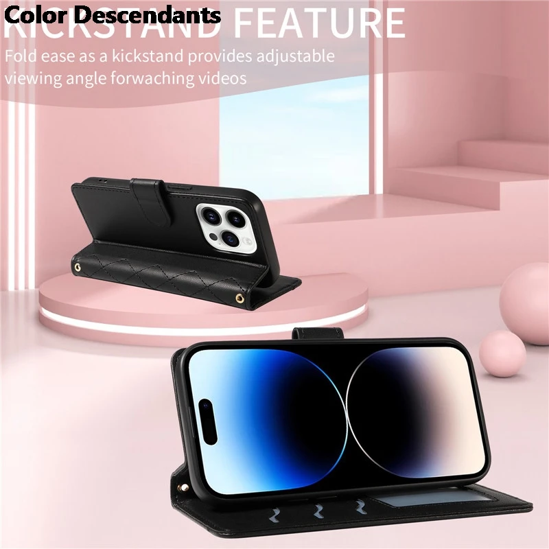 NewLuxury Rhombus Wallet Case For SamsungGalaxy A73 5G A53 A33 A23 A13 A03Leather Crossbody Lanyard 3 Card Slot Flip Cover Funda